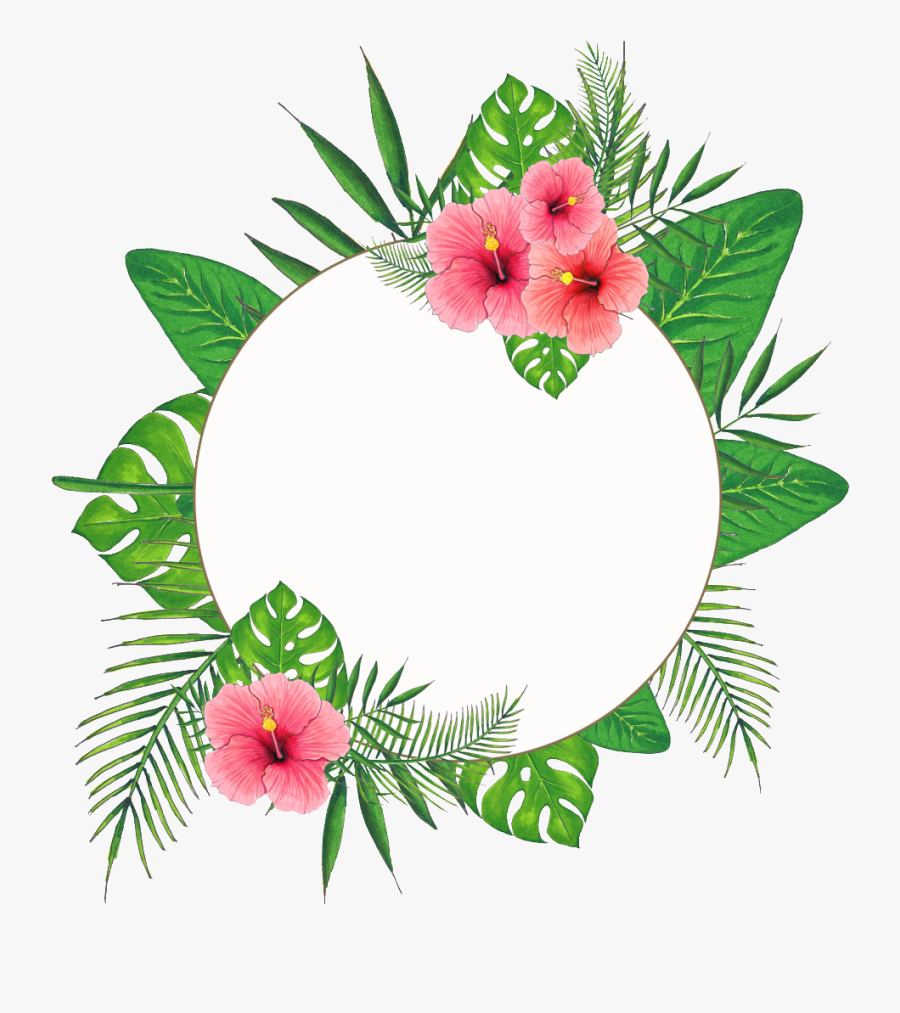 Hand Painted Green Leaf Wreath Png Transparent - Corona De Hojas Png, Transparent Clipart