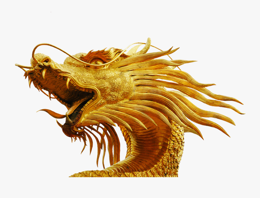 Gold Dragon Head - Dragon Head No Background, Transparent Clipart