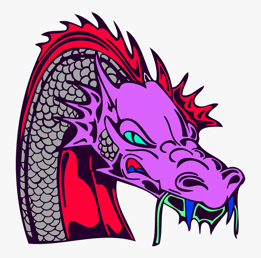 Purple Dragon Head - Portable Network Graphics, Transparent Clipart