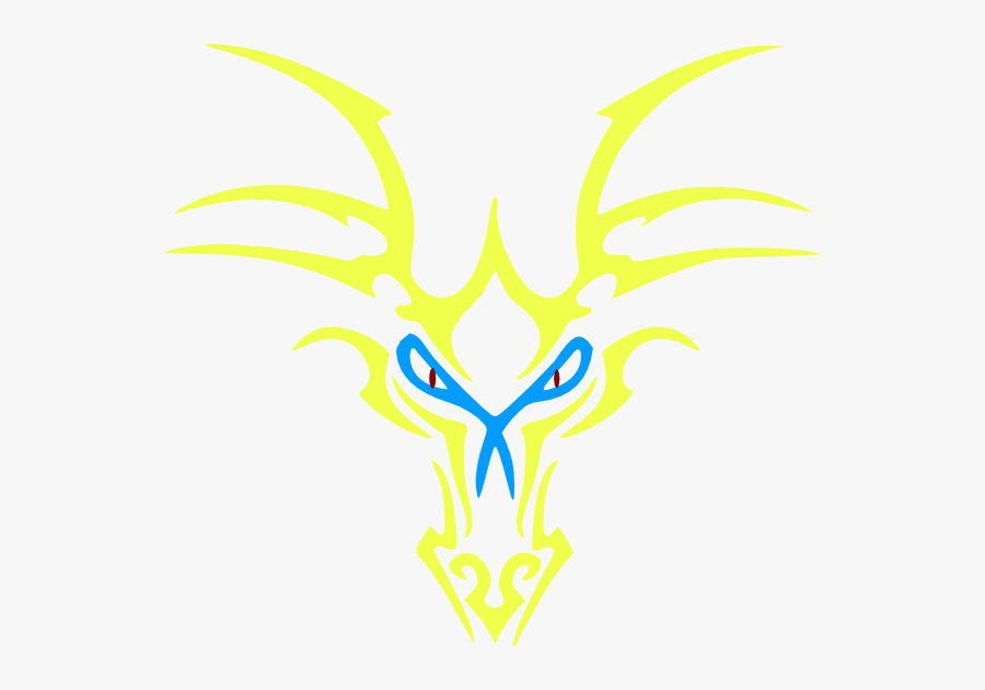 Yellow Dragon Icon Svg Clip Arts - Gold Dragon Head Logo, Transparent Clipart