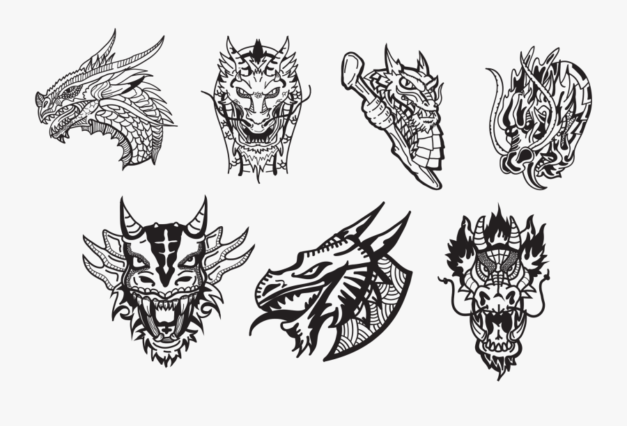 Vector Dragon Head - Dragon Face Transparent, Transparent Clipart