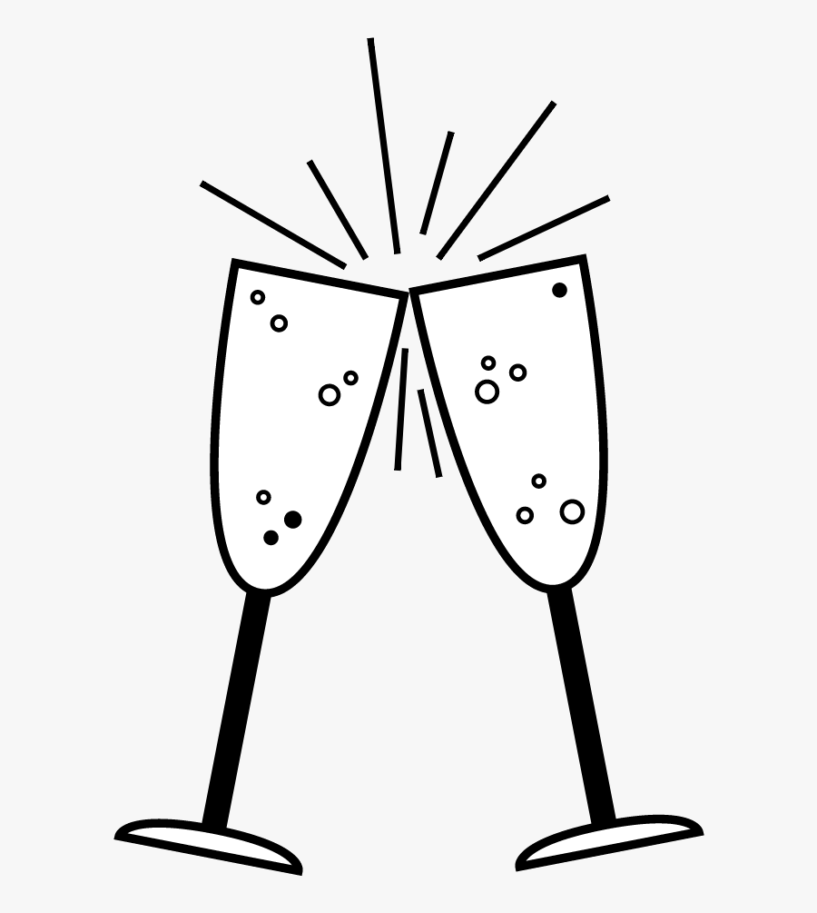 Easy Cat Transparent Clipart Pictures Free Paper Png - Easy To Draw Champagne Glasses, Transparent Clipart