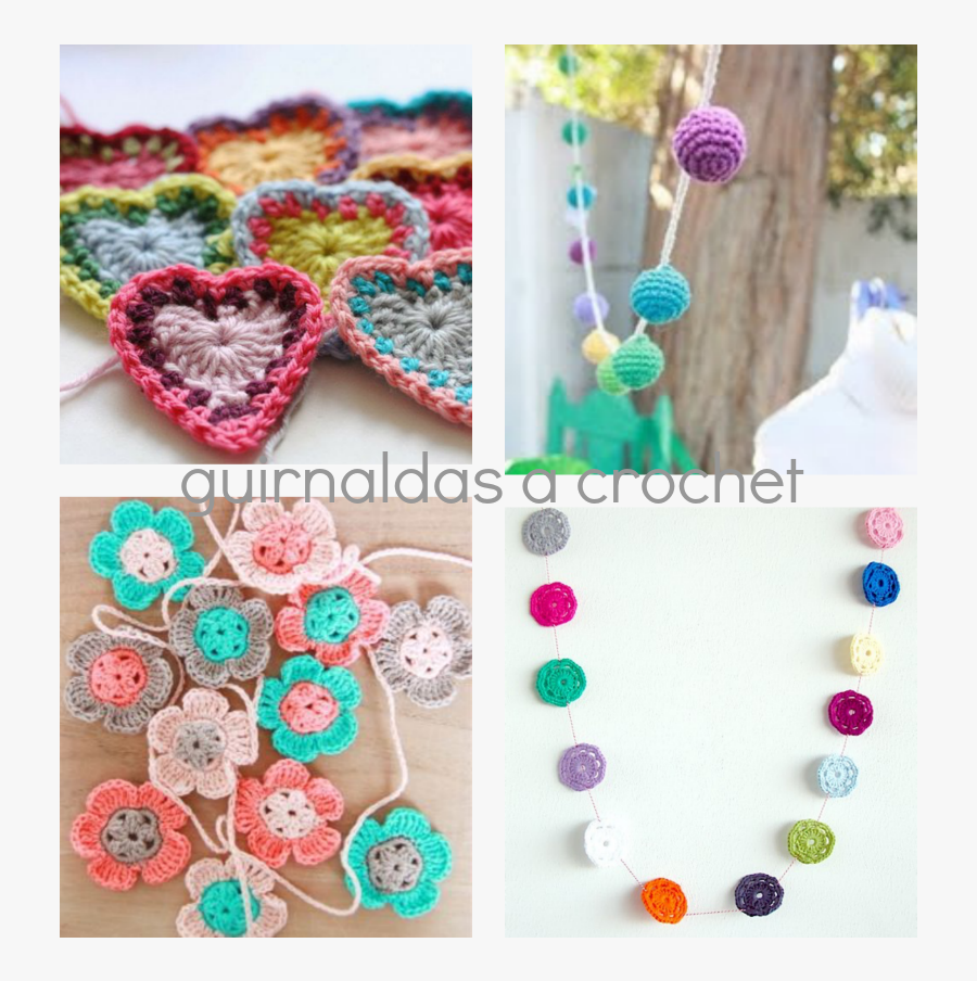 Transparent Crocheting Clipart - Crochet Heart Applique Chart, Transparent Clipart