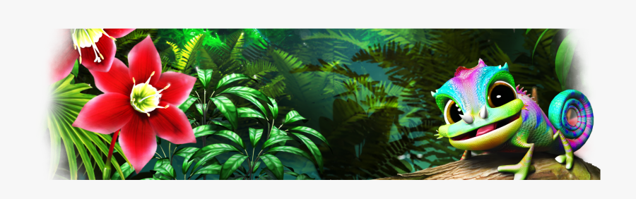 Jungle Cash Us Chameleon Layout - Fern, Transparent Clipart