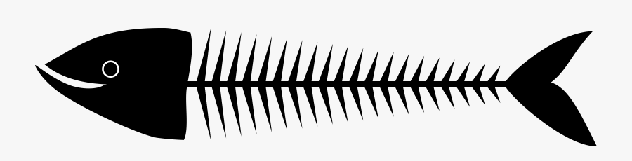 Black Sardine Bone Clip Arts - Fishing Love Svg Free, Transparent Clipart