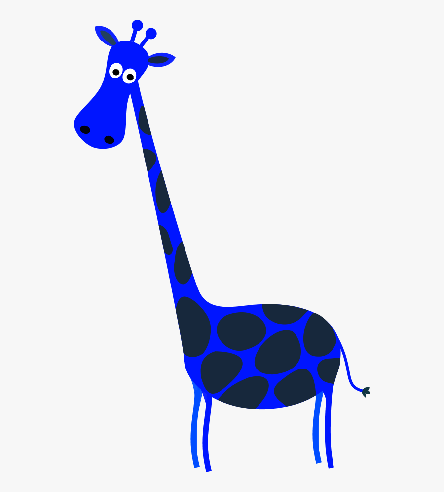 Vector Clip Art - Clipart Blue Giraffes, Transparent Clipart