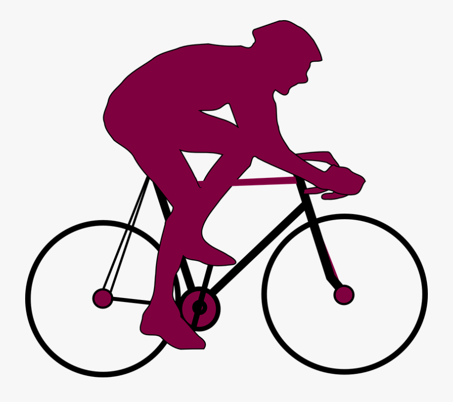 Riding Bicycle Illustration Png, Transparent Clipart