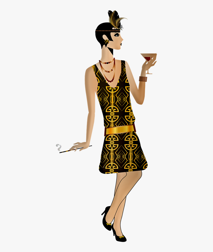 1920s Flapper Png, Transparent Clipart