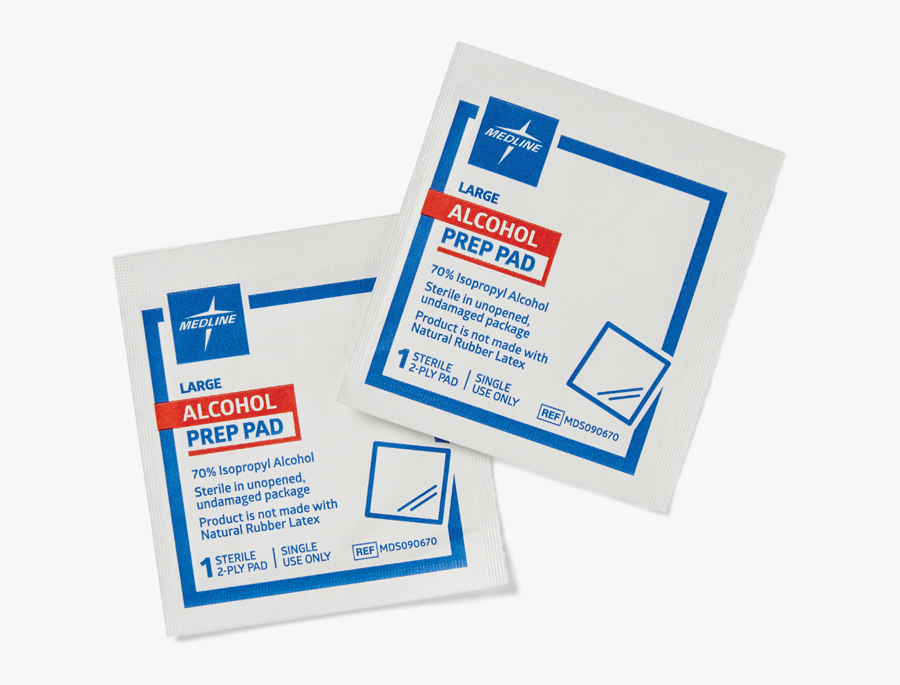 Medline Alcohol Prep Pads, Transparent Clipart