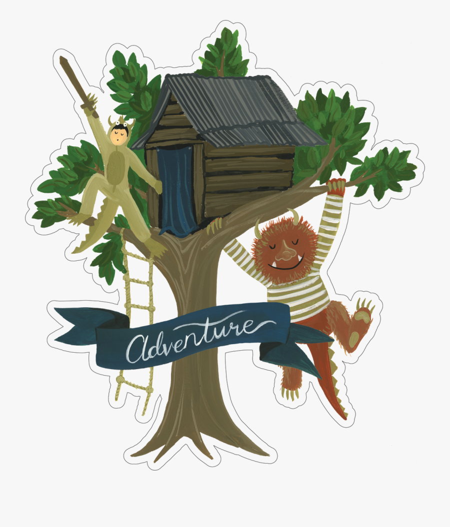 Tree House Print & Cut File - Illustration, Transparent Clipart