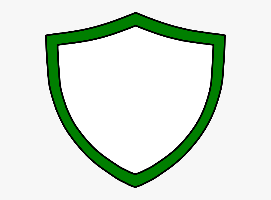 Green And White Shield, Transparent Clipart
