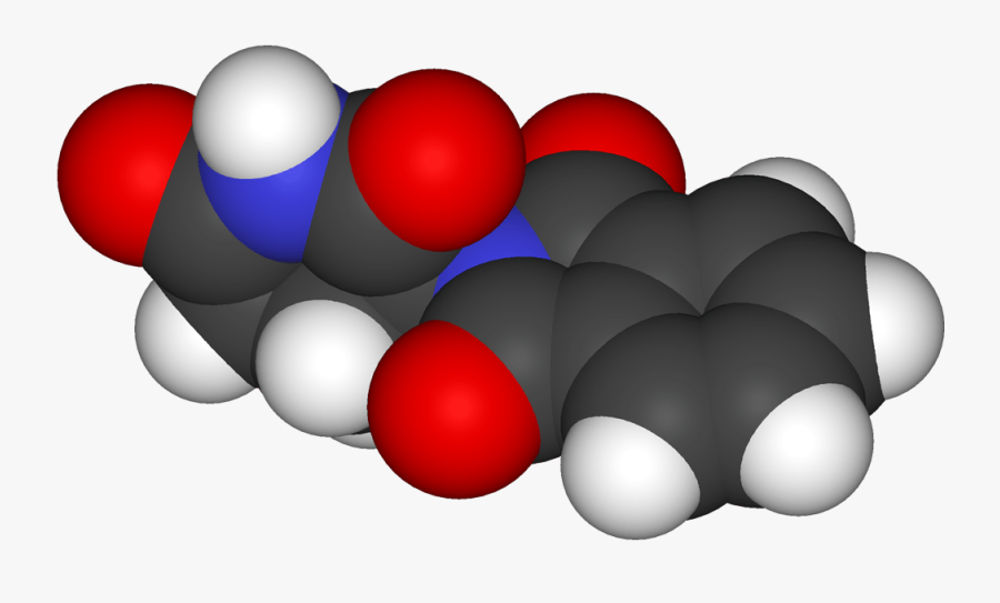 3d Molecular Model Of Thalidomide - Illustration, Transparent Clipart