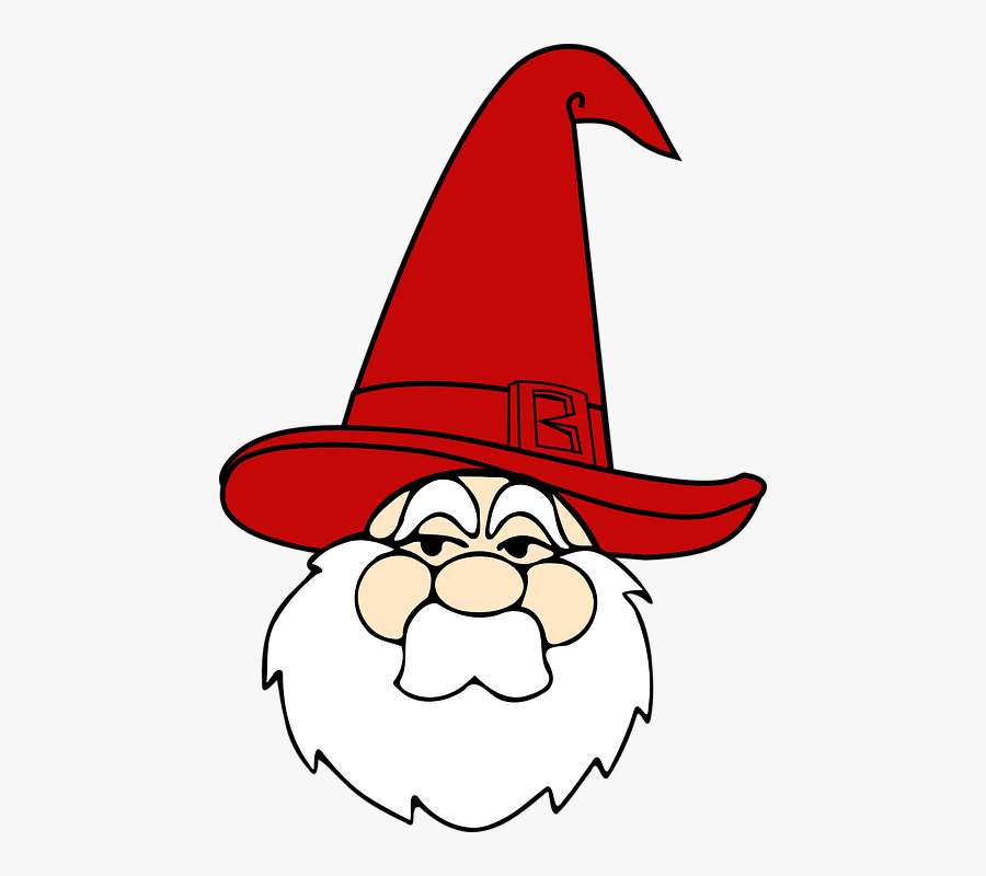 Wizard, Red, Hat, Santa Claus - Santa Face Without Hat, Transparent Clipart