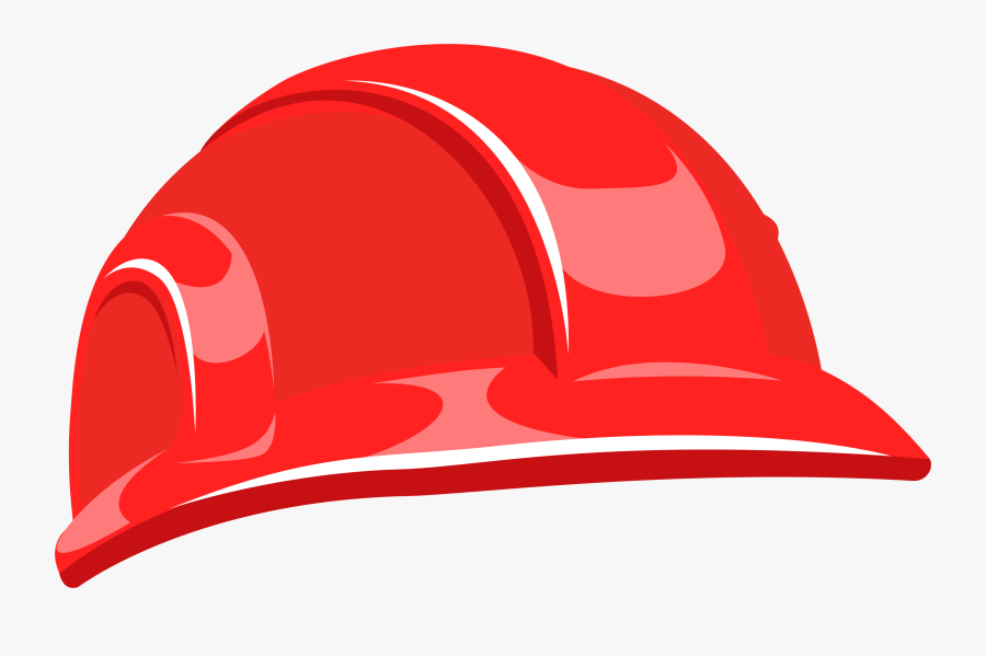 Hard Hat Simple Red Clipart Transparent Download - Red Hard Hat Clipart, Transparent Clipart