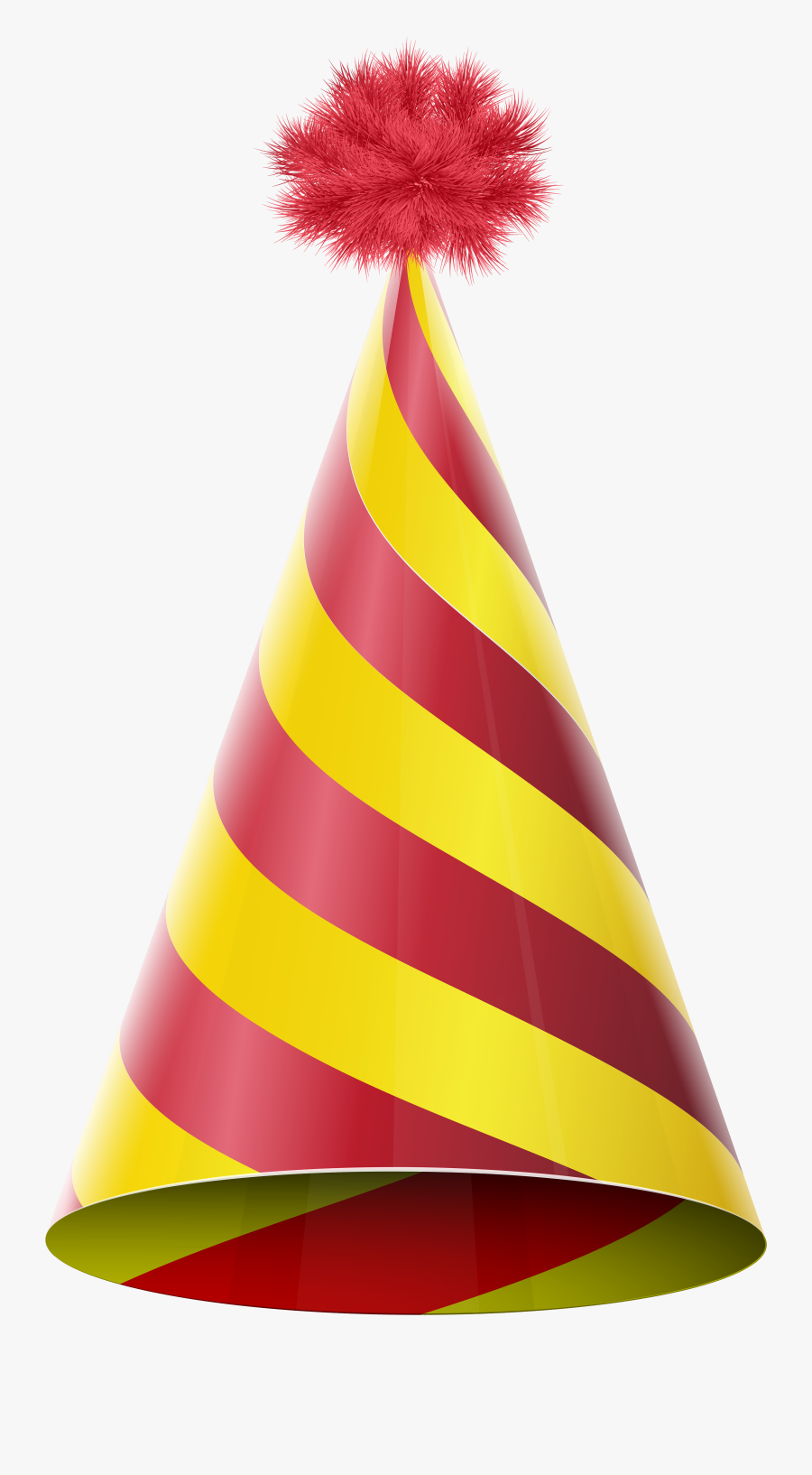 Party Hat Red Yellow Transparent Png Clip Art Image - Red And Yellow Party Hat, Transparent Clipart