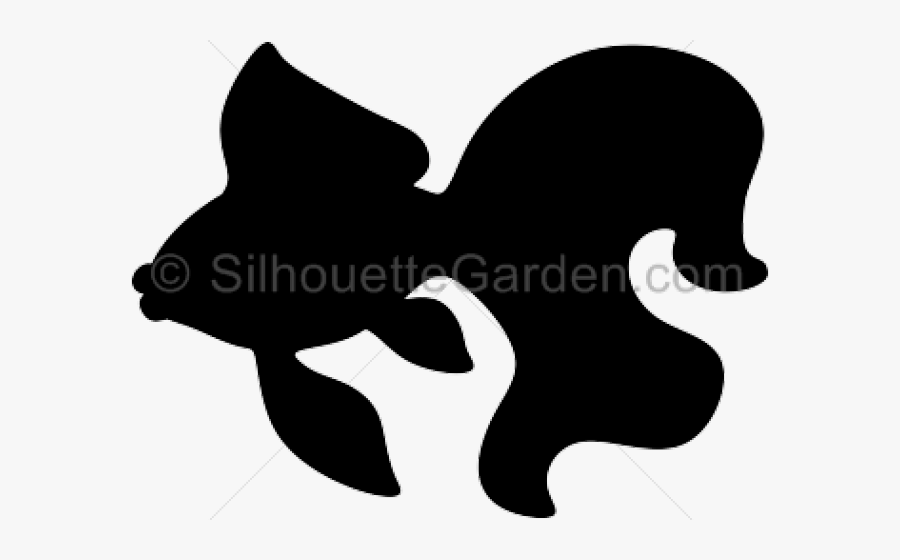 Goldfish Silhouette, Transparent Clipart