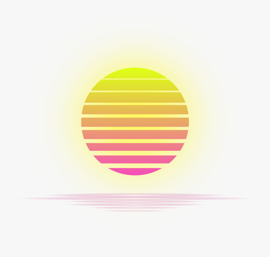 Vaporwave Clipart Sun - Summer Design For T Shirts, Transparent Clipart