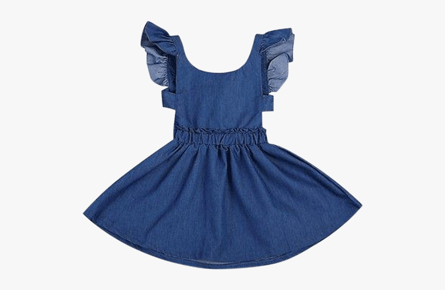 Toddler Blue Jean Dress, Transparent Clipart