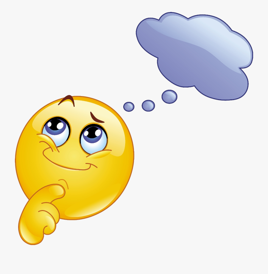 Thinking Of Someone And Got The Answer Clipart Free - Thinking Emoticon, Transparent Clipart