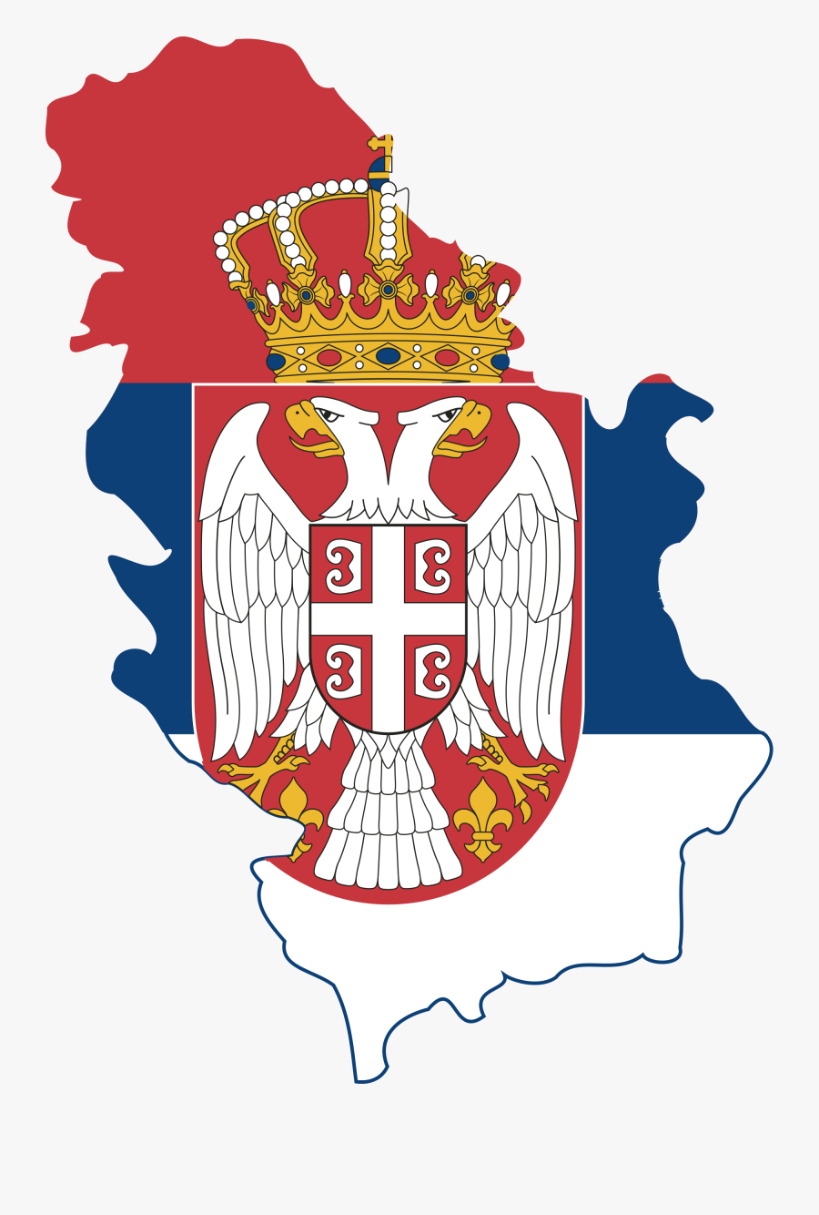 Transparent Conferences Clipart - Serbia Map And Flag, Transparent Clipart