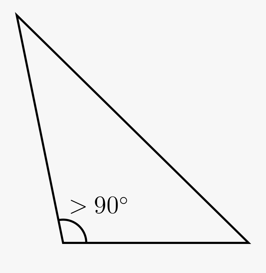 Svg Library Vector Trigonometry Obtuse Angle - Acute Triangle Transparent Background, Transparent Clipart