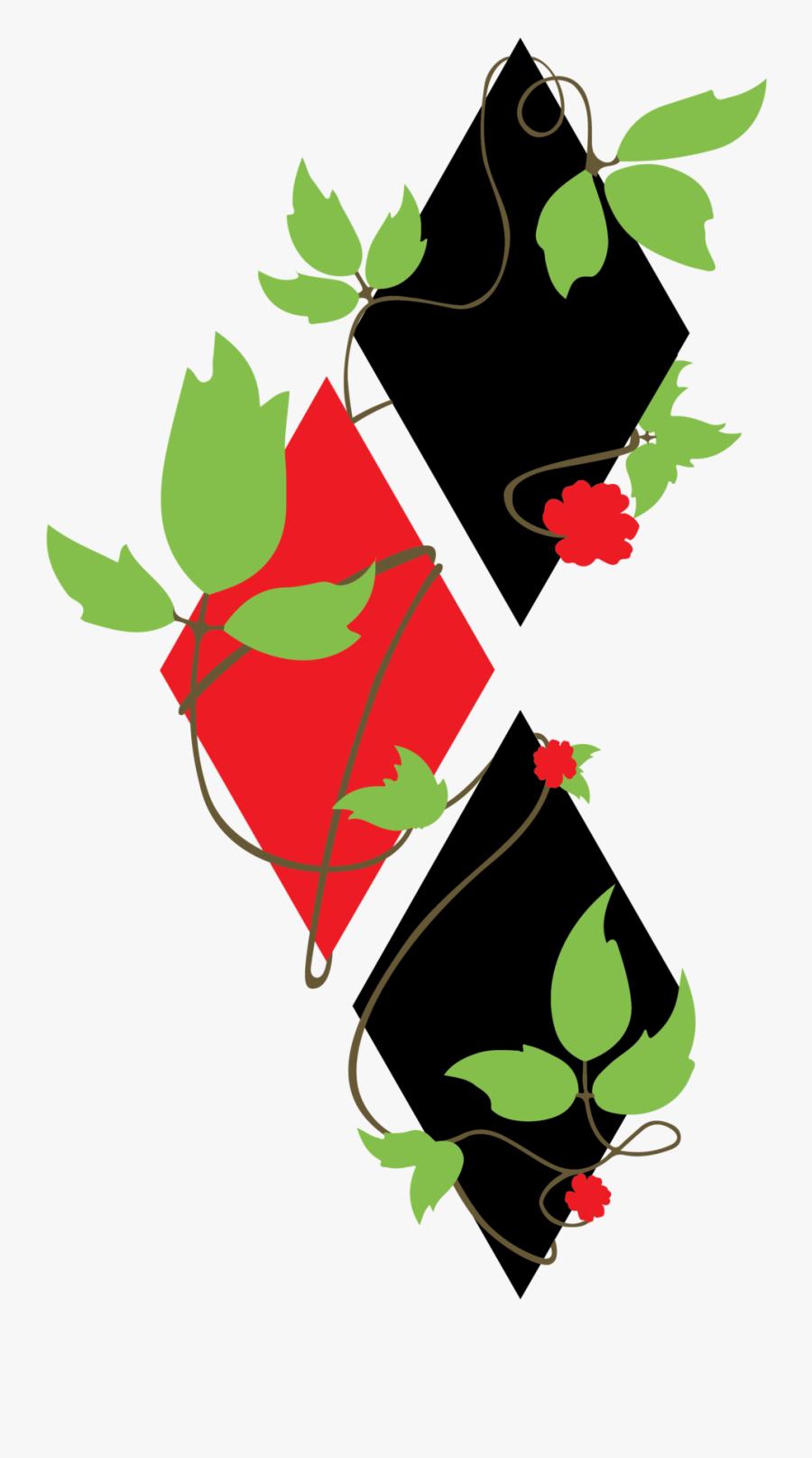 Harley Quinn And Poison Ivy Symbol, Transparent Clipart