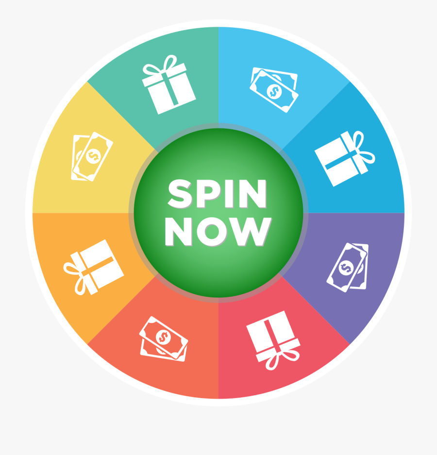 Spin The Wheel Logo, Transparent Clipart