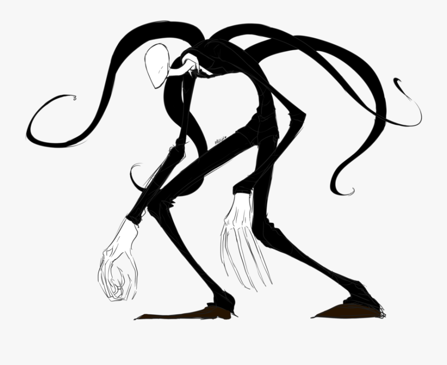 The Eight Pages Slender - Slenderman Drwaing, Transparent Clipart