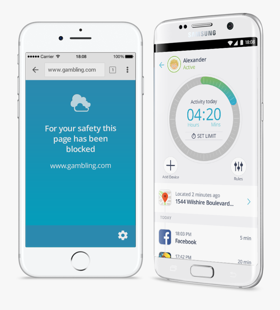 Iphone Clipart Screen Time - Qustodio App, Transparent Clipart