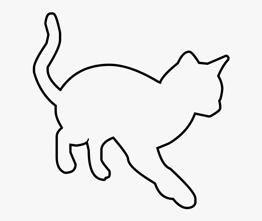 Transparent Cat Clipart Outline - Line Art, Transparent Clipart