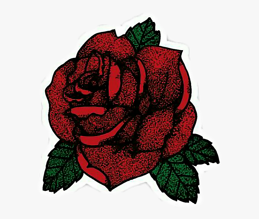 Transparent Red Rose Outline Clipart - Rose Sticker Png, Transparent Clipart