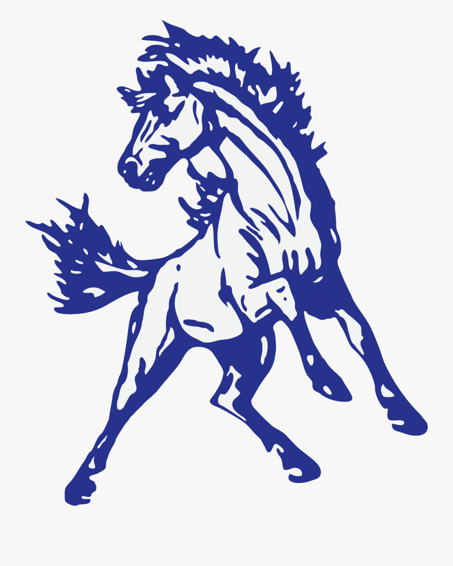 Mustang Clipart Blue Mustang - North High School, Transparent Clipart