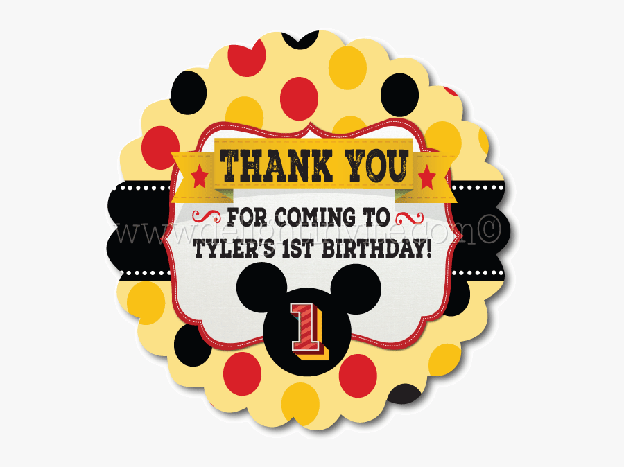 Transparent Mickey Mouse Clubhouse Birthday Clipart - Thank You For Coming Mickey Free, Transparent Clipart