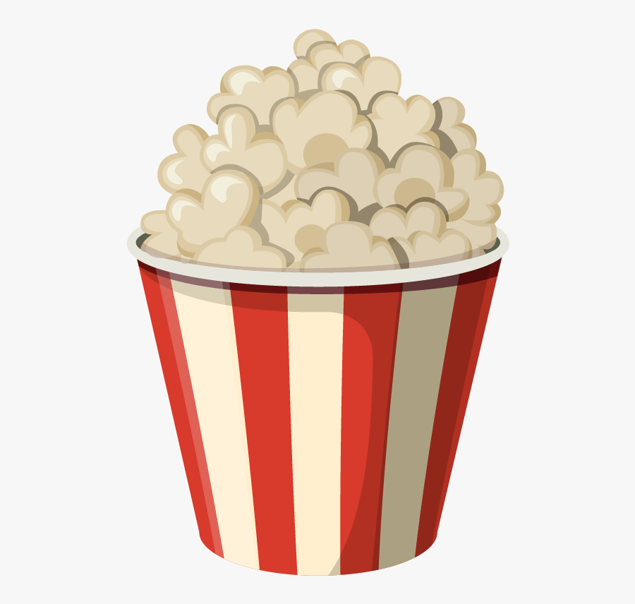 Popcorn Vector Bucket - Cartoon Popcorn Bucket , Free Transparent Clipart -...