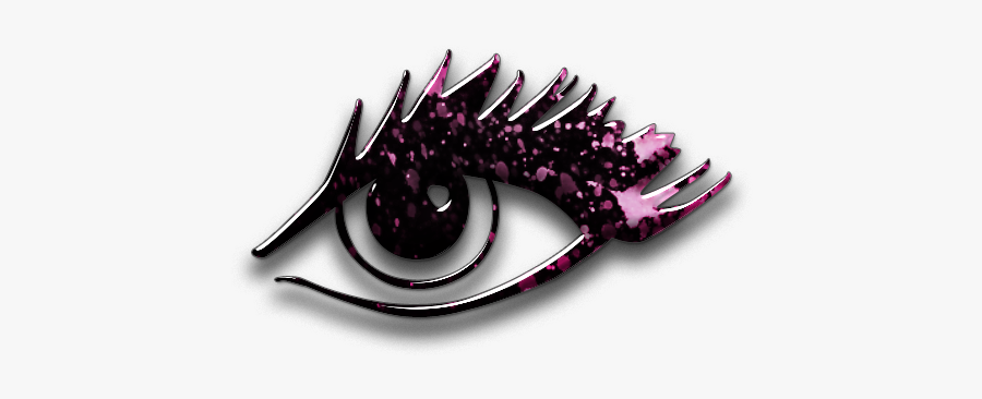 Purple Eye Mascara Clipart - Pink And Black Icons, Transparent Clipart