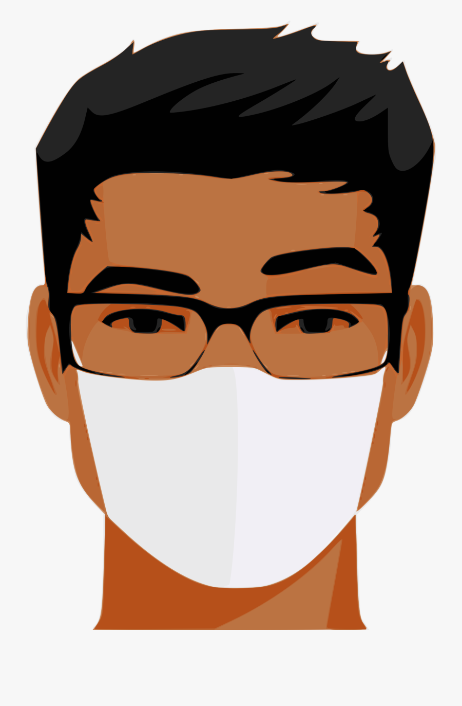 Clip Art Clip Art Openclipart M - Person With Face Mask Clipart, Transparent Clipart