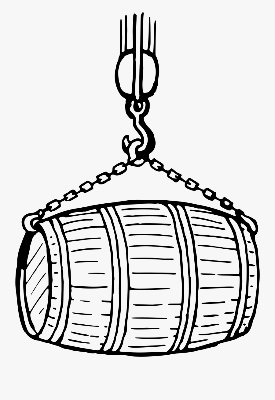 Barrel In A Sling - Barrel Drawing Png, Transparent Clipart