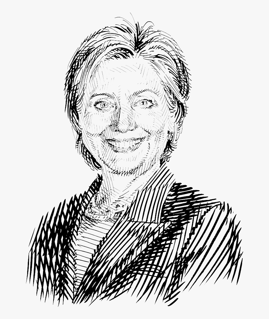 Clip Art Hillary Clinton Drawing - Drawing Of Hillary Clinton, Transparent Clipart