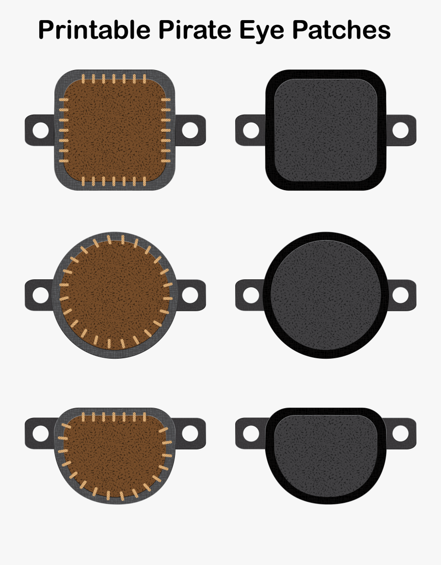 Transparent Pirate Patch Png - Eye Patch Printable Brown, Transparent Clipart