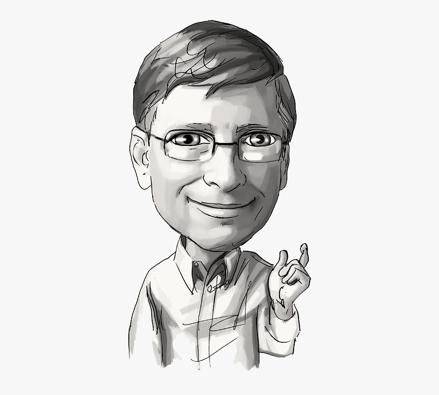 Bill Gates Sketch - Inspirational Quotes For Business Professionals, Transparent Clipart