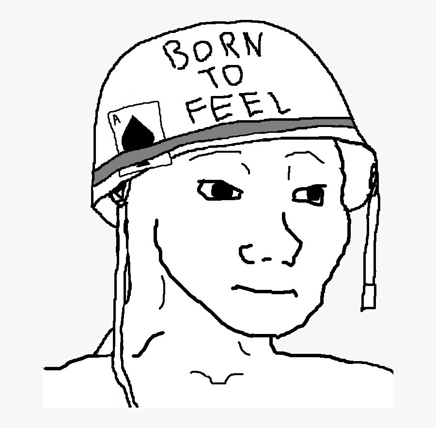 Transparent Spanish American War Clipart - Wojak Born To Feel, Transparent Clipart