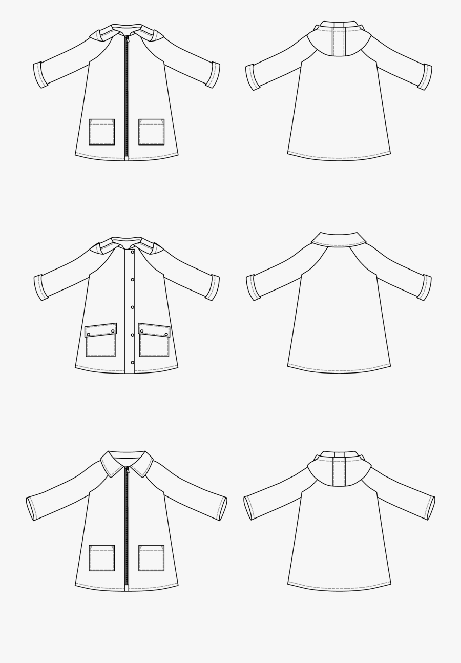 Raincoat Sketch - Sketch, Transparent Clipart