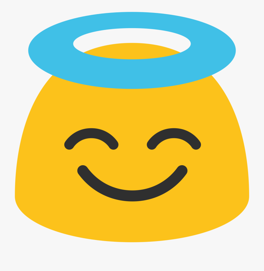 Transparent Laughing Emoji Clipart - 😇 Android, Transparent Clipart