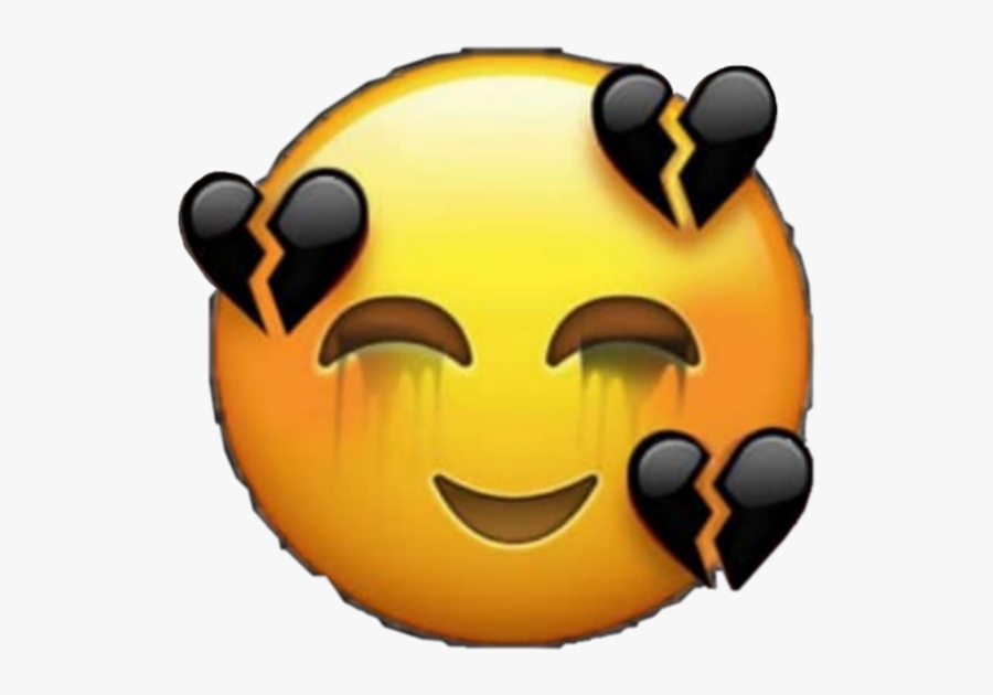 Transparent Crying Laughing Emoji Png - Sad Face Broken Heart Emoji, Transparent Clipart