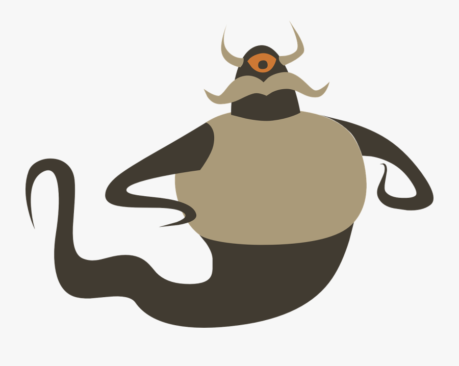 Monster Figure Fantasy Beard Png Image - Transparent Scary Monster Cartoon, Transparent Clipart