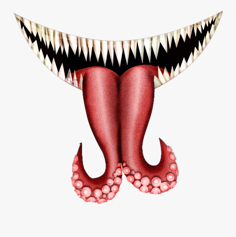 #scary #lips #mouth #tounge #devil #monster Tounge - Evil Smile Sharp Teeth, Transparent Clipart