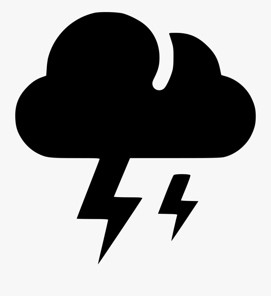 Cloud Lightning Strikes Comments - Thunderstorm Icon, Transparent Clipart