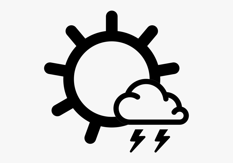 Simple Weather Icons2 Scattered Thunderstorms - Scene Icon Png, Transparent Clipart
