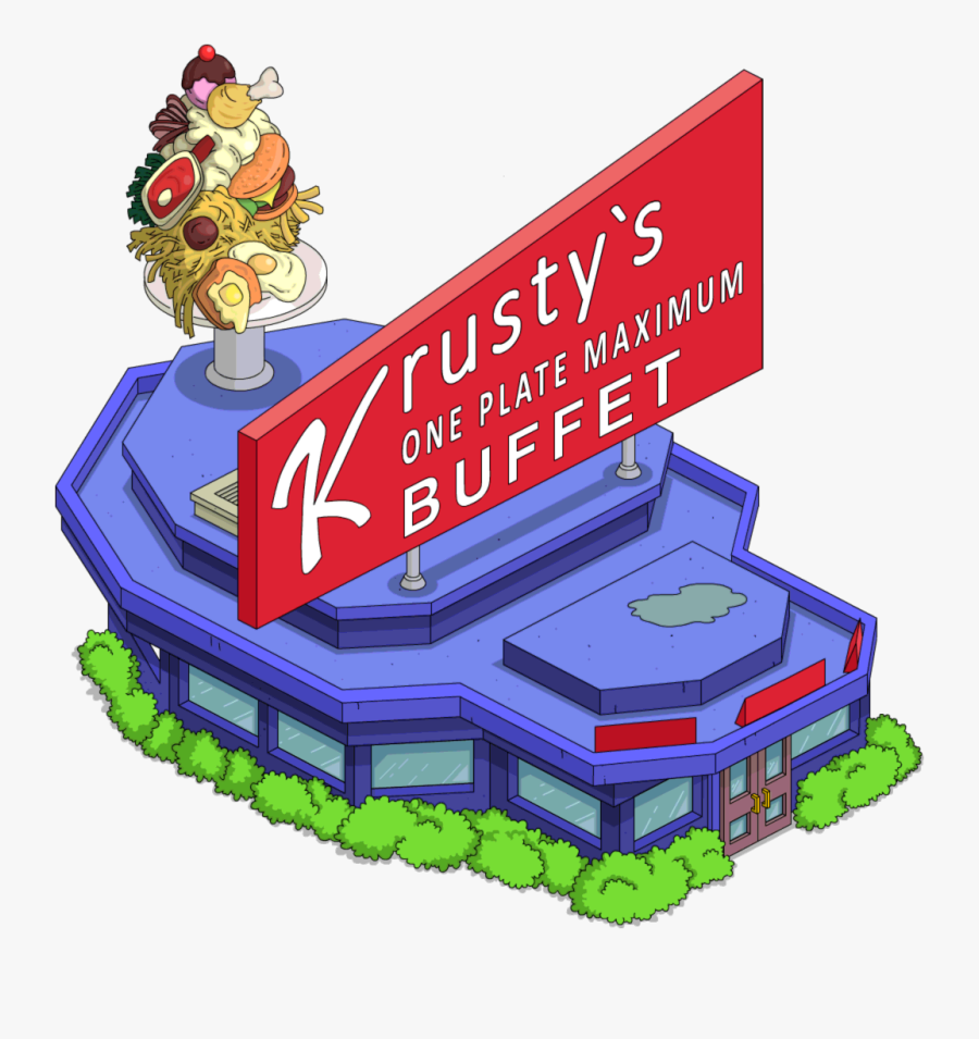 Tapped Out One Plate Maximum Buffet - Krusty's One Plate Maximum Buffet, Transparent Clipart