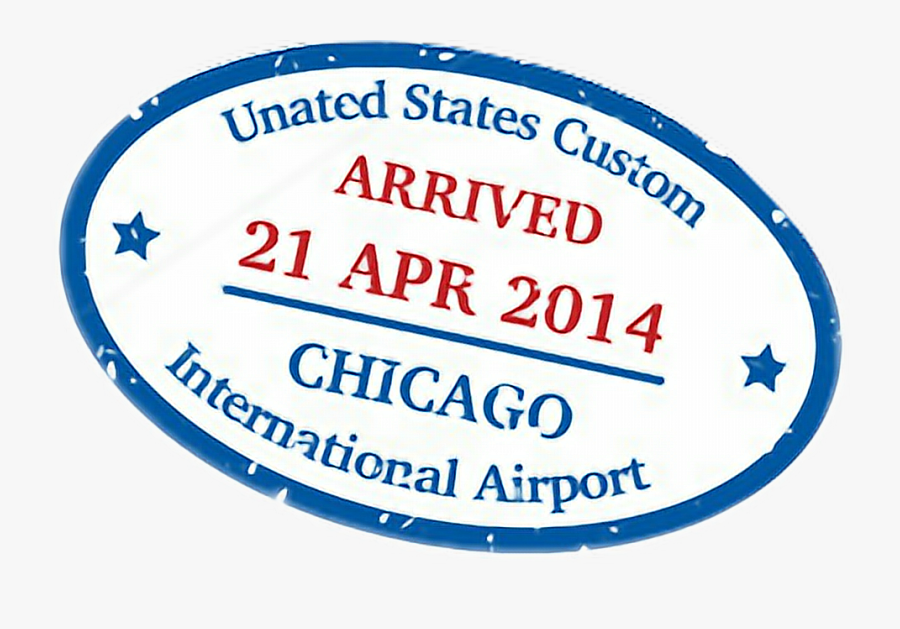 #visa #stamp #passport #travel #us #unitedstates #chicago - Circle, Transparent Clipart